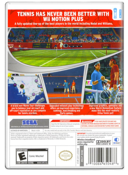 Virtua Tennis 4 - Nintendo Wii (Refurbished)