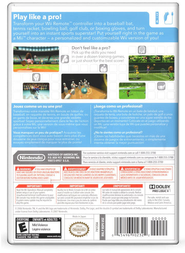Jeu Wii Sports (2006) Pour Nintendo Wii - En Très Bon état, Boîte Et Instructions