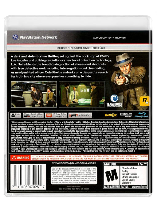 L.A. Noire - PlayStation 3 (Refurbished)