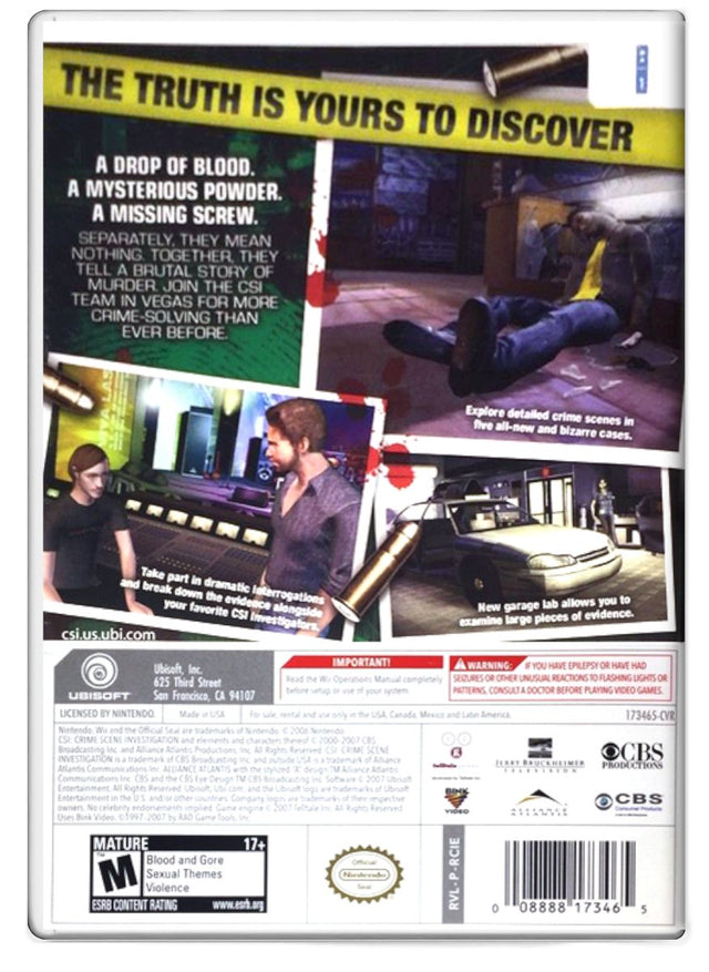 CSI Hard Evidence - Nintendo Wii (Refurbished)