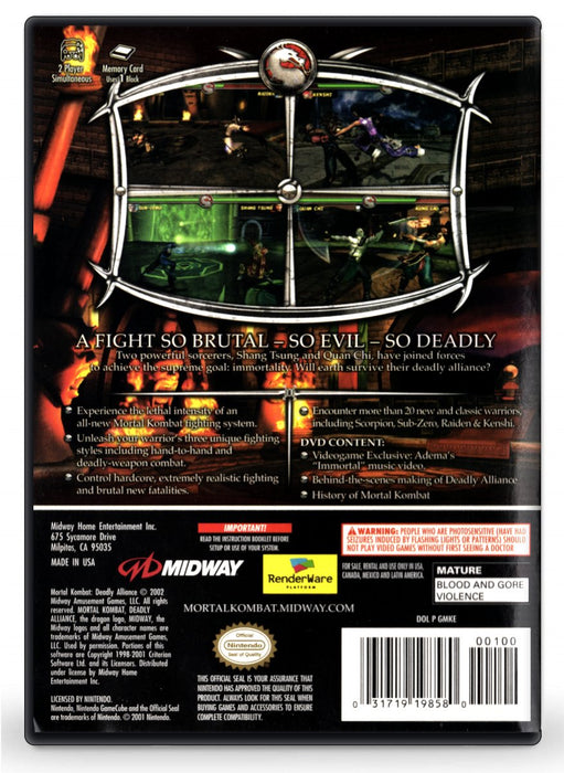 Mortal Kombat: Deadly Alliance - Nintendo GameCube (Refurbished)