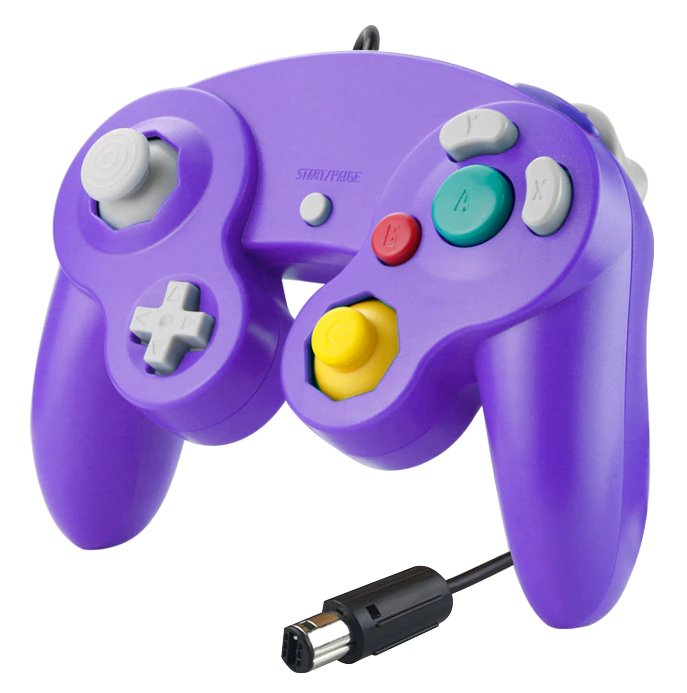 Gamecube Controller Wired Black, Silver, Indigo or Purple by Voomwa