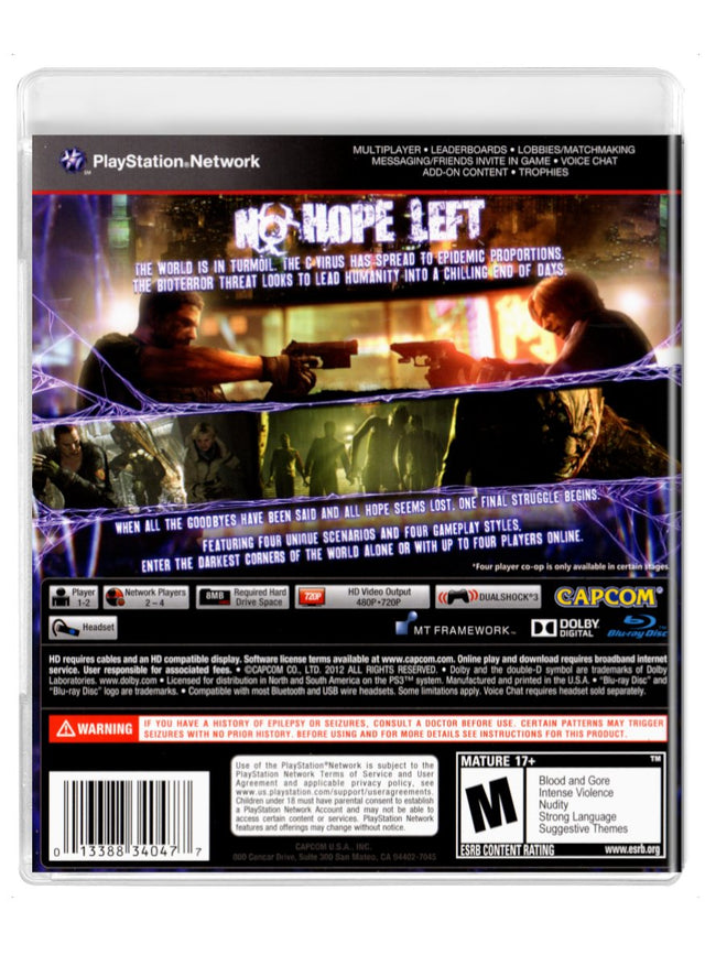 Resident Evil 6 - PlayStation 3 (Refurbished)