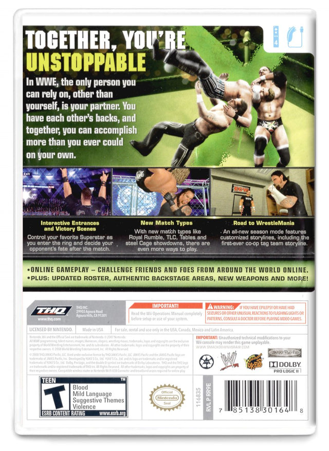 WWE SmackDown vs. Raw 2009 - Nintendo Wii  (Refurbished)