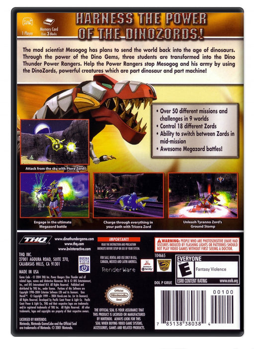 Power Rangers Dino Thunder - Nintendo GameCube (Refurbished)
