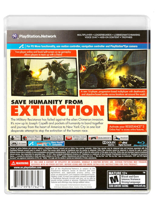 Resistance 3 - PlayStation 3 (Refurbished)
