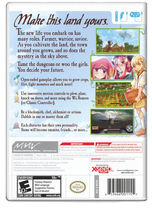Rune Factory Frontier - Nintendo Wii (Refurbished)