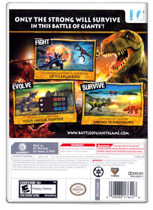 Battle of Giants Dinosaur Strike - Nintendo Wii (Refurbished)