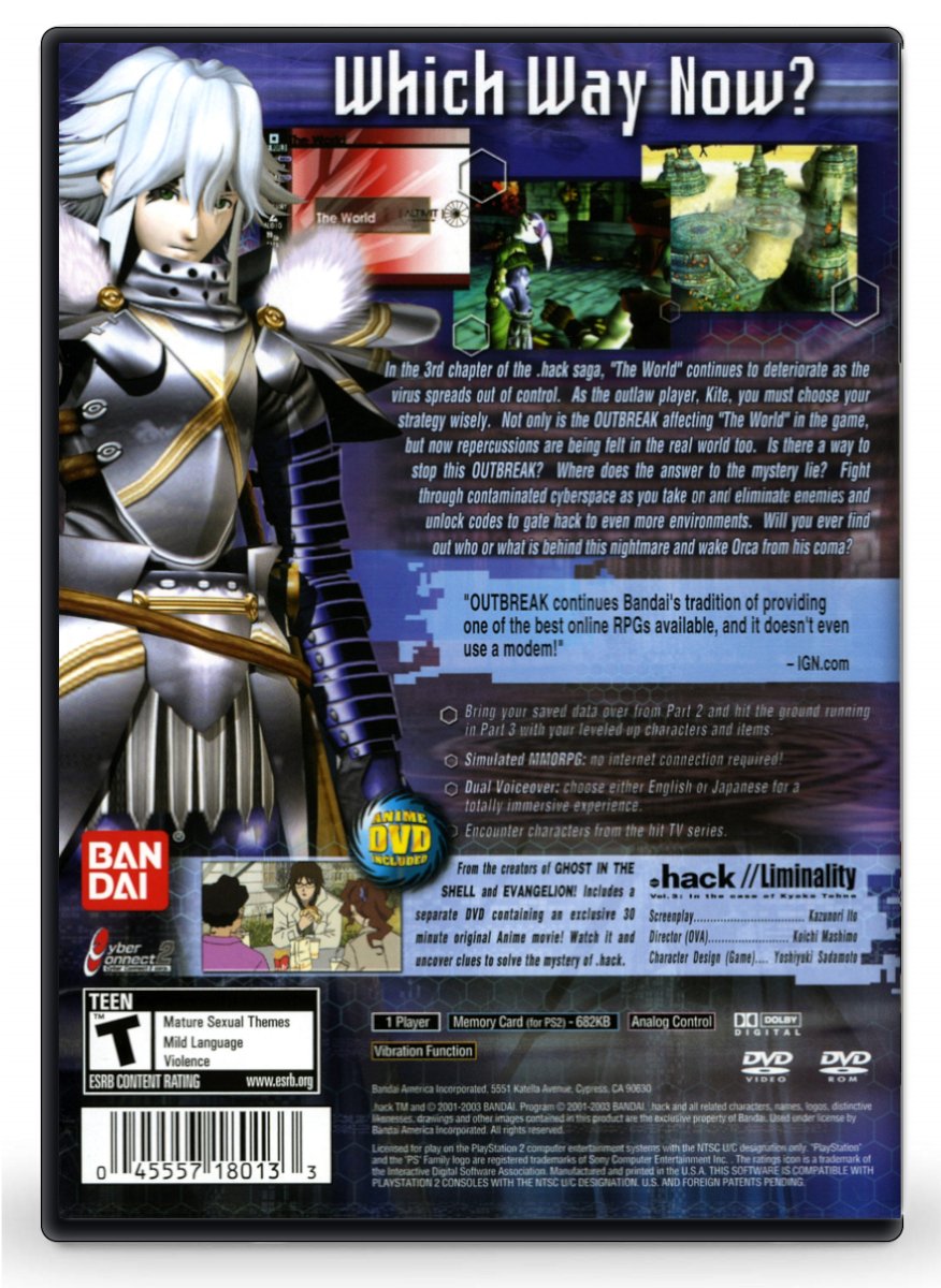 Hack Part 3 .Hack Part 3: Outbreak - PlayStation 2 (Refurbished) – Voomwa