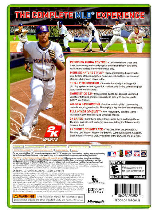 MLB 2K8 Major League Baseball - Xbox 360 (Refurbished)