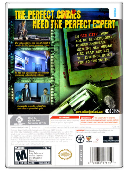 CSI: Deadly Intent - Nintendo Wii (Refurbished)
