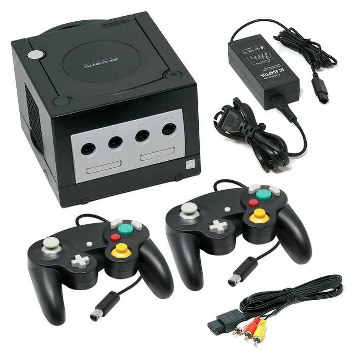 Gamecube Console Black - Two Voomwa Controllers (Refurbished - Very Good)
