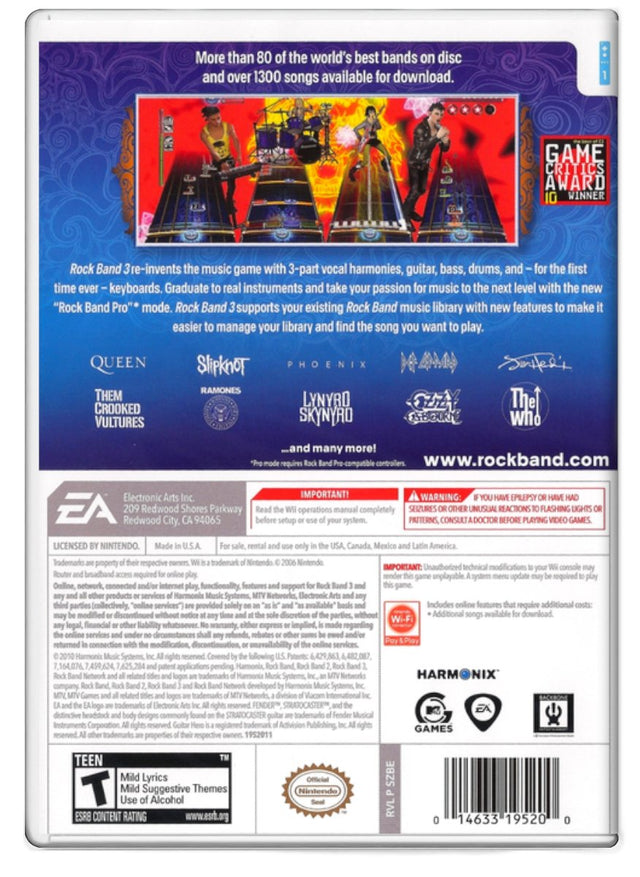 Rock Band 3 - Nintendo Wii (Refurbished)
