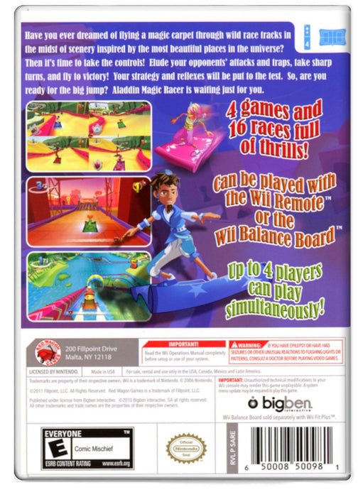 Aladdin Magic Racer - Nintendo Wii (Refurbished)