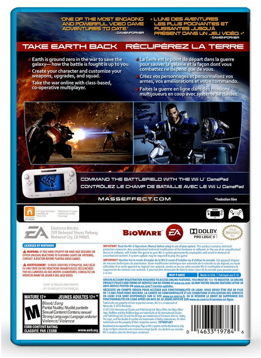 Mass Effect 3 - Nintendo Wii U (Refurbished)
