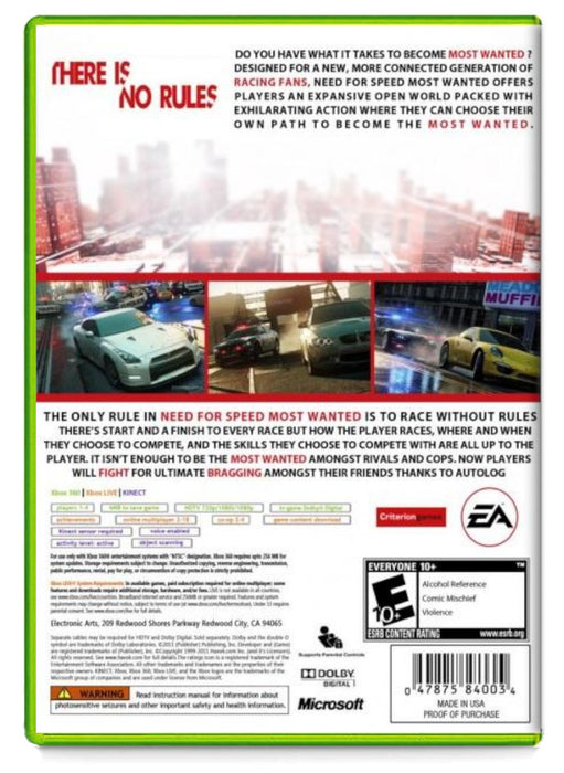 Need for Speed Most Wanted - Xbox 360 (Refurbished)