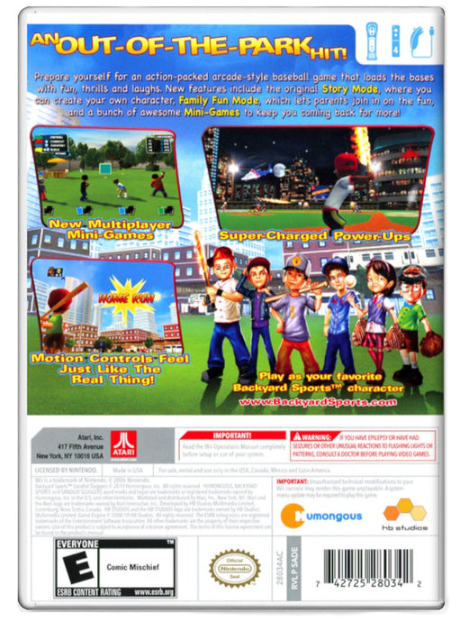 Backyard Sports Sandlot Sluggers - Nintendo Wii (Refurbished)