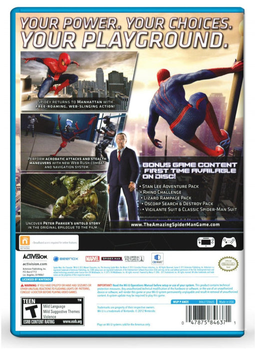 Amazing Spider-Man Ultimate Edition - Nintendo Wii U (Refurbished)