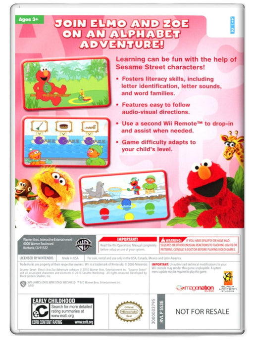 Sesame Street: Elmos A to Zoo Adventure - Nintendo Wii (Refurbished)