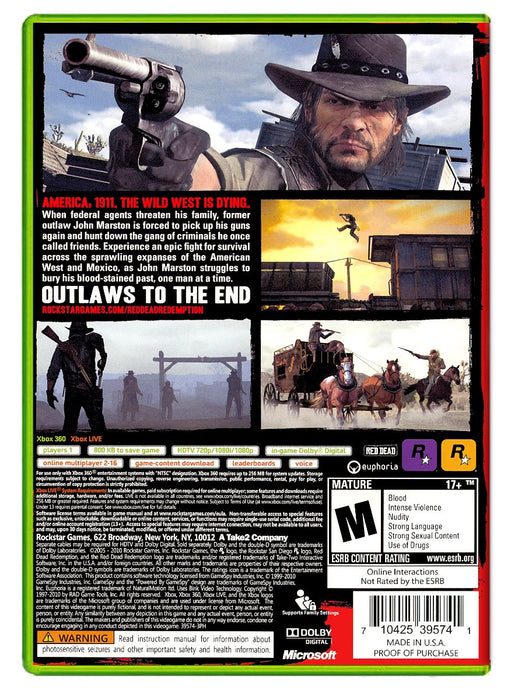 Red Dead Redemption - Xbox 360 (Refurbished)