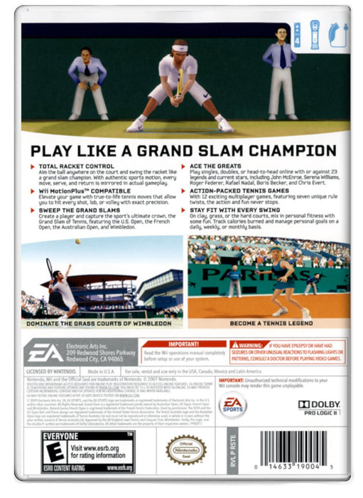 Grand Slam Tennis - Nintendo Wii (Refurbished)