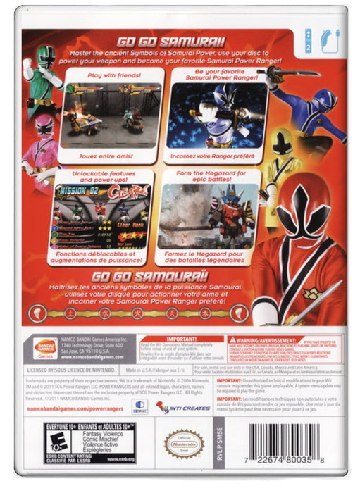 Power Rangers Samurai - Nintendo Wii (Refurbished)