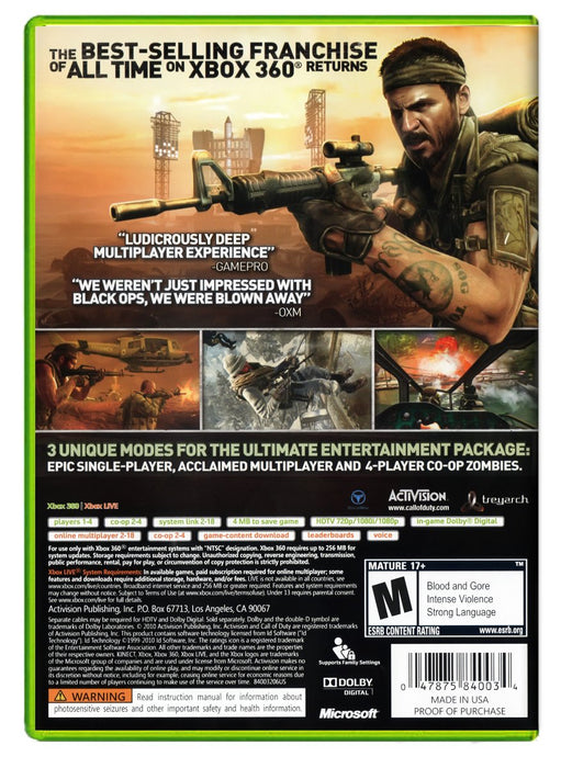 Call of Duty Black Ops - Xbox 360 (Refurbished)