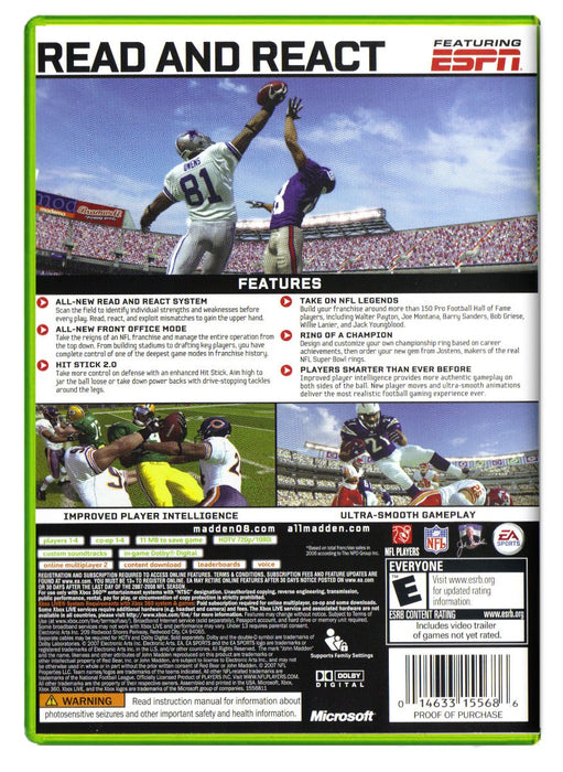 Madden NFL 08 - Xbox 360 (Refurbished)