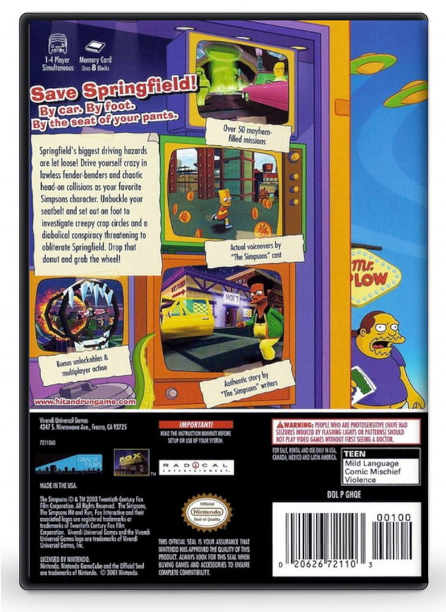 Simpsons Hit Run - Nintendo GameCube (Refurbished)