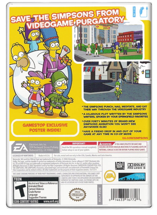 Simpsons Game - Nintendo Wii (Refurbished)