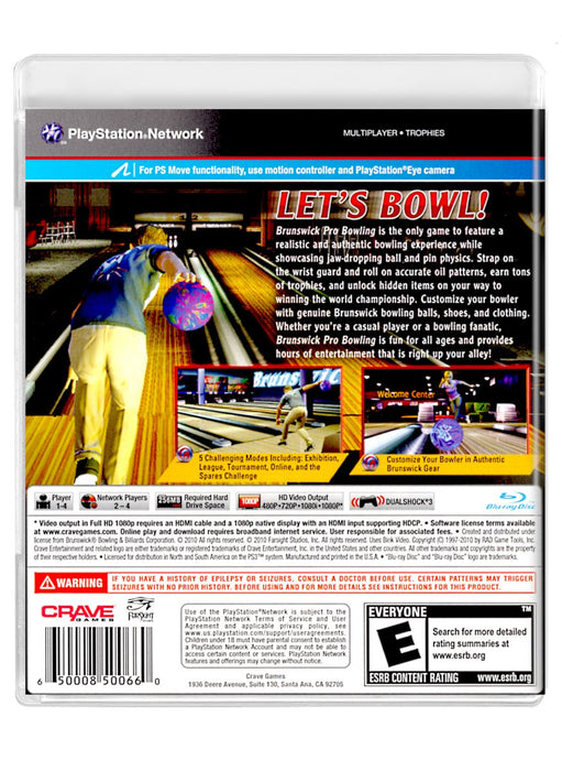 Brunswick Pro Bowling - PlayStation 3 (Refurbished)