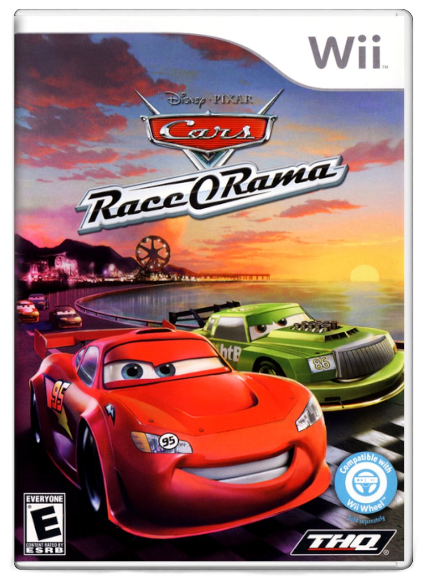 Refurbished THQ Cars Race-o-rama with Cars Wii Wheel  Wii ADVANCED  COMPETITIVE ENTERTAINING 