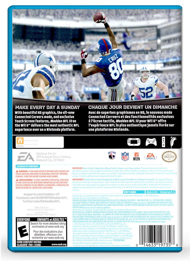 Madden NFL 13 - Nintendo Wii U (Refurbished)