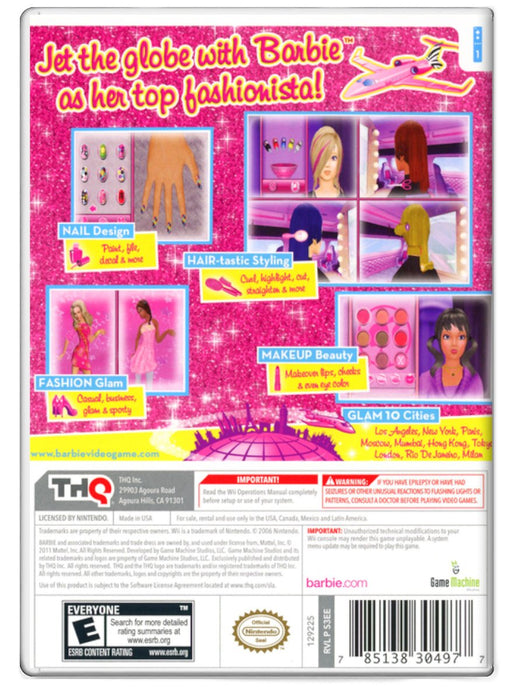 Barbie: Jet, Set and Style - Nintendo Wii (Refurbished)