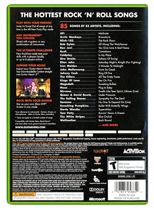 Guitar Hero 5 Game Only - Xbox 360 (Refurbished)