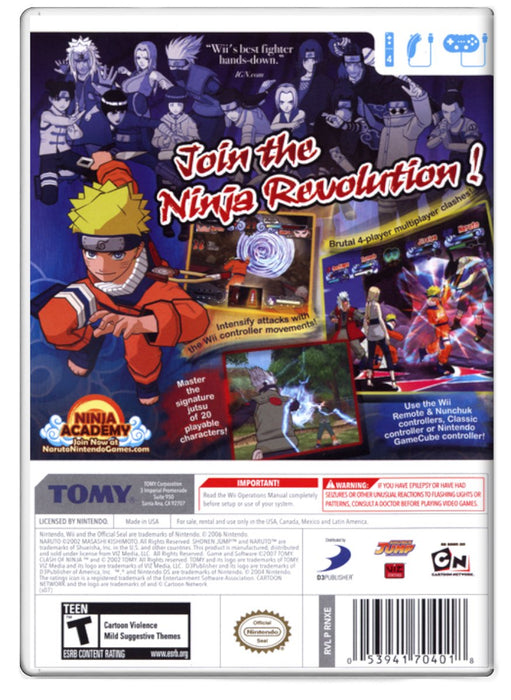 Naruto Clash of Ninja Revolution - Nintendo Wii (Refurbished)