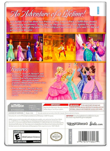 Barbie and the Three Musketeers Nintendo Wii (Refurbished) – Voomwa