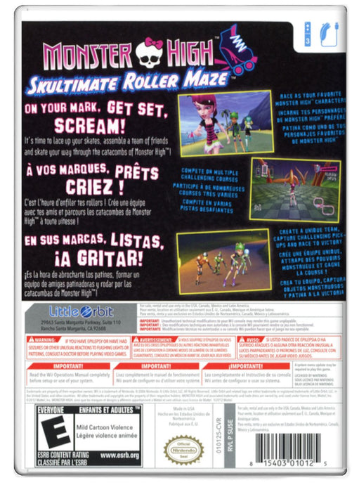 Monster High Skultimate Roller Maze - Nintendo Wii (Refurbished)