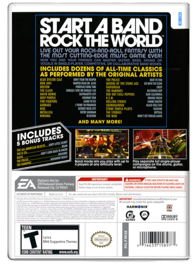 Rock Band Nintendo Wii (Game Only) (Refurbished)