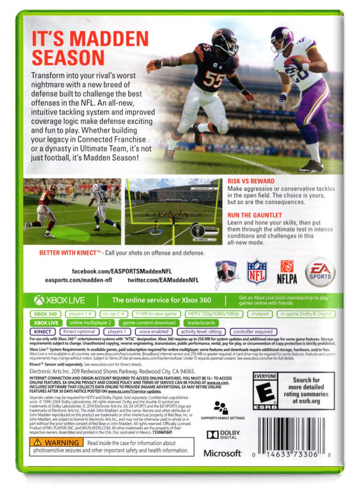 Madden NFL 15 - Xbox 360 (Refurbished)