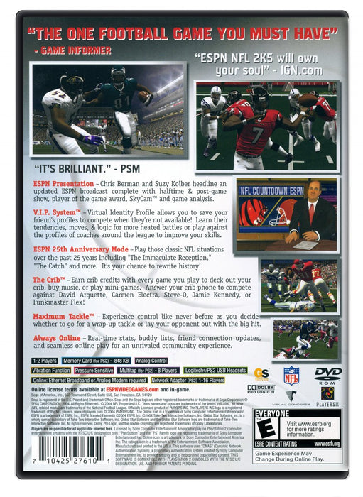 ESPN NFL 2K5 - PS2 (Refurbished)
