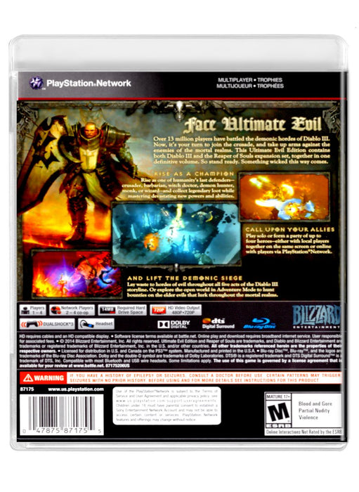 Diablo III Ultimate Evil Edition - PlayStation 3 (Refurbished)