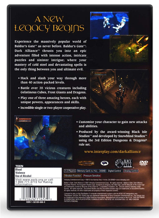 Baldur's Gate: Dark Alliance - PlayStation 2 (Refurbished)