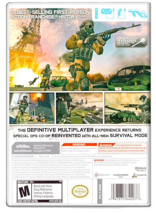 Call of Duty Modern Warfare 3 - Nintendo Wii (Refurbished)
