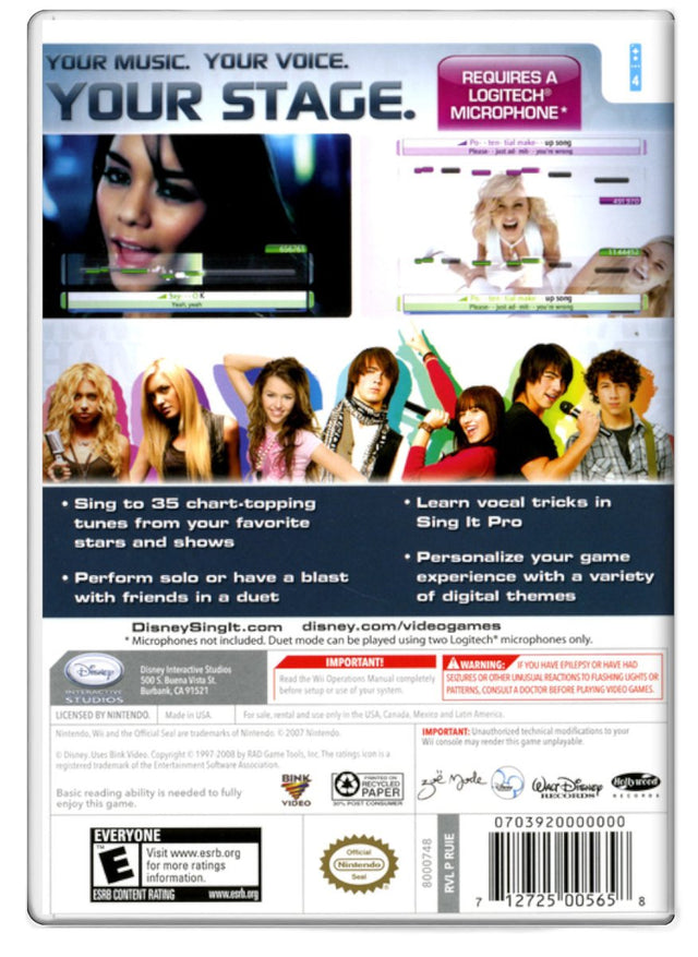 Disney Sing It - Nintendo Wii (Refurbished)