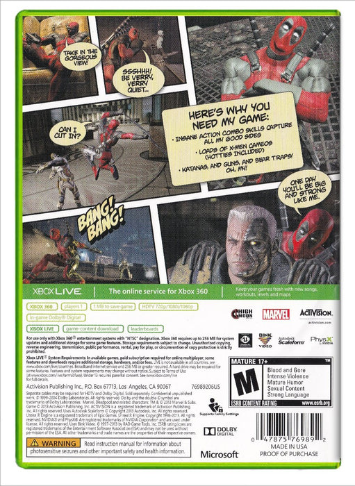 Deadpool - Xbox 360 (Refurbished)