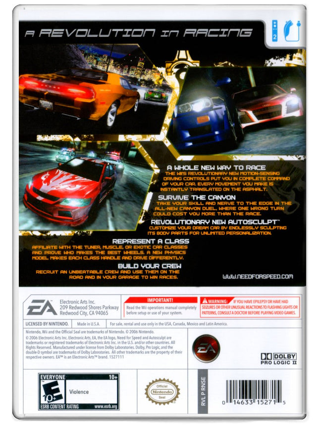 Need for Speed Carbon - Nintendo Wii (Refurbished)