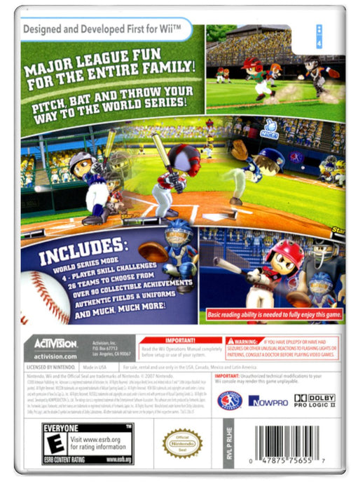 Little League World Series Baseball 2008 - Nintendo Wii (Refurbished)