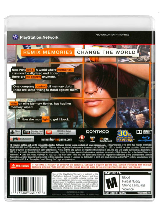 Remember Me - PlayStation 3 (Refurbished)