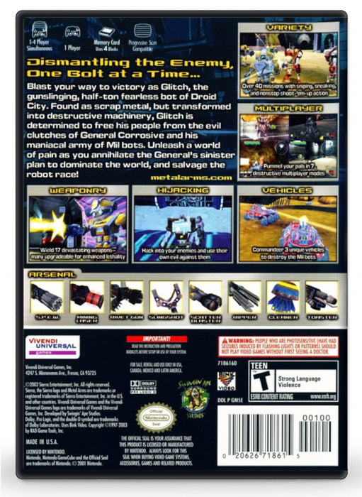 Metal Arms Glitch in the System - Nintendo GameCube (Refurbished)